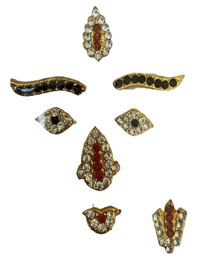 eVasavamba KalashDECOR Eye Set | Varamahalakshmi Vrutha | Festival Decoration | Kalasam | Coconut Decoration | God | Godess | Deity Decoration | A++ Grade | Combi of 8 Articles - Image 1